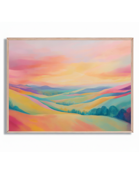 Montañas en colores vibrantes