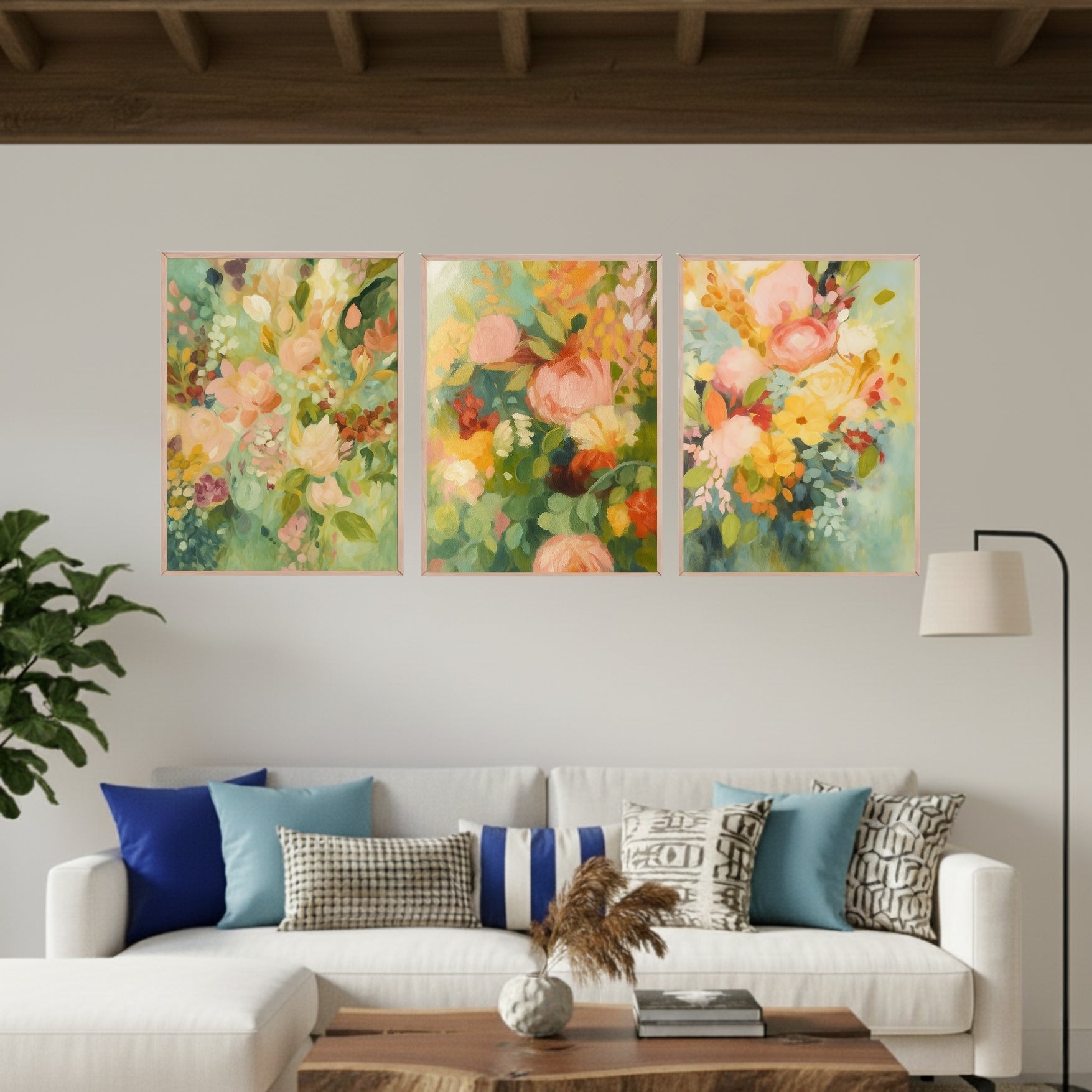 Set de 3 Flores Abstractas #1