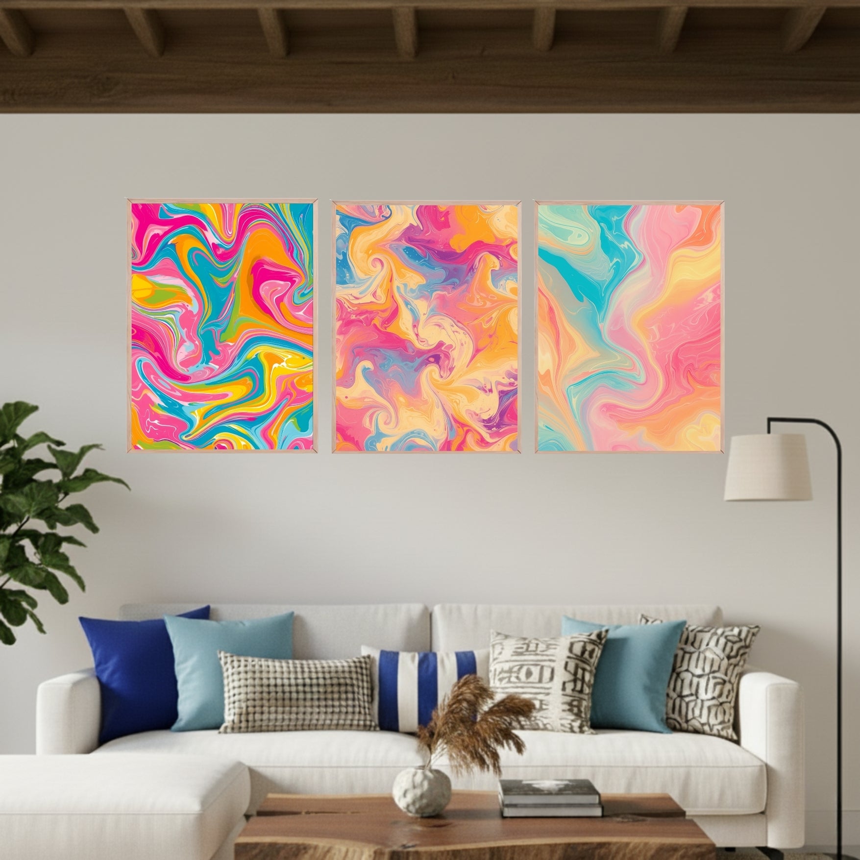 Set de 3 Abstracto Fluido