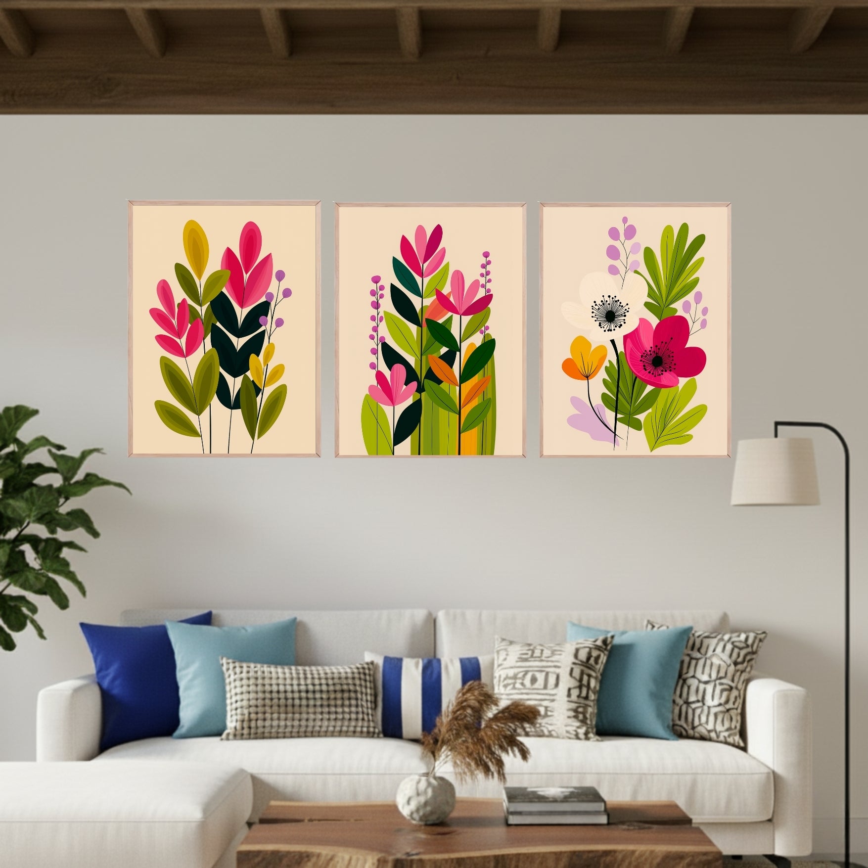 Set de 3 Flores Modernas