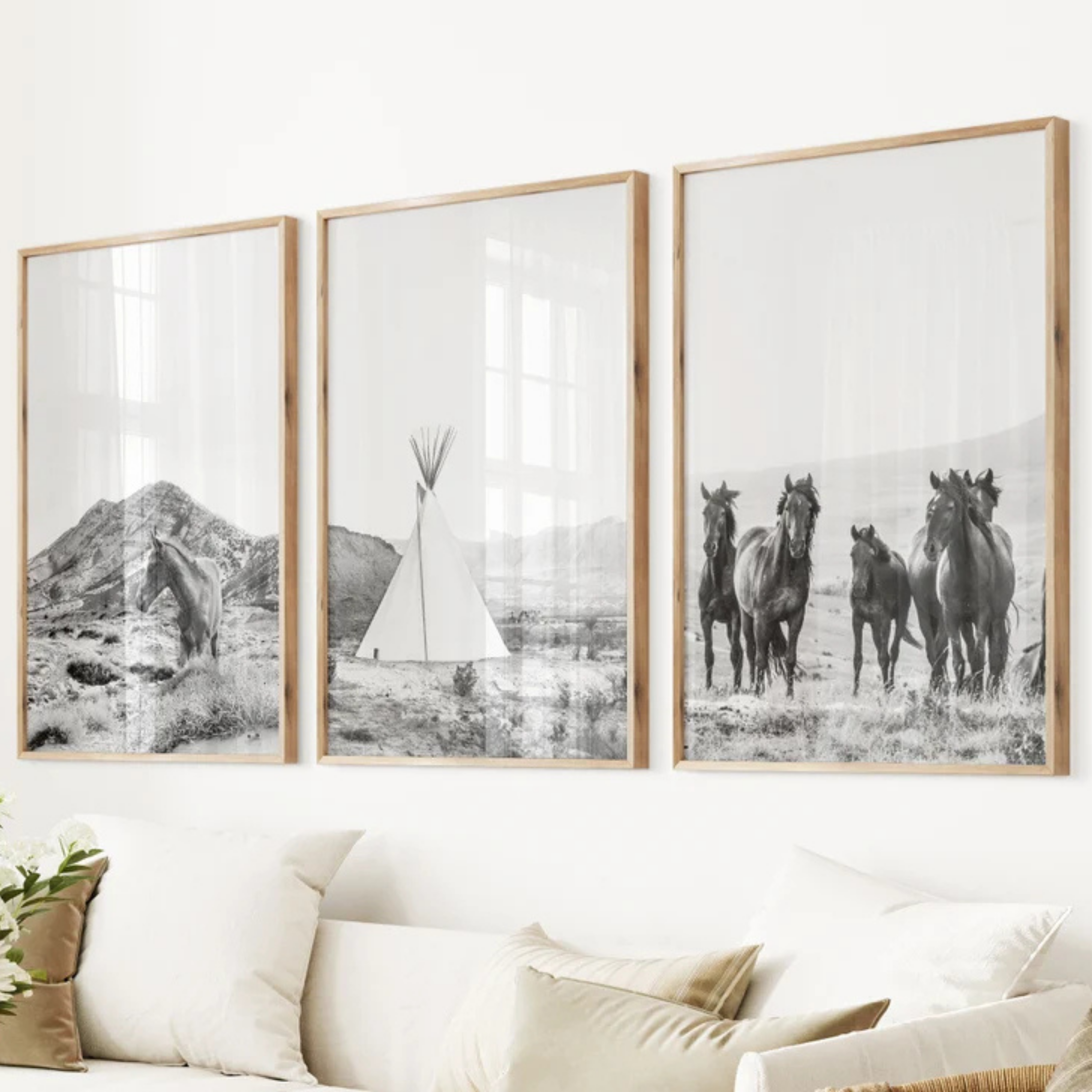 Set de 3 Caballos del Horizonte