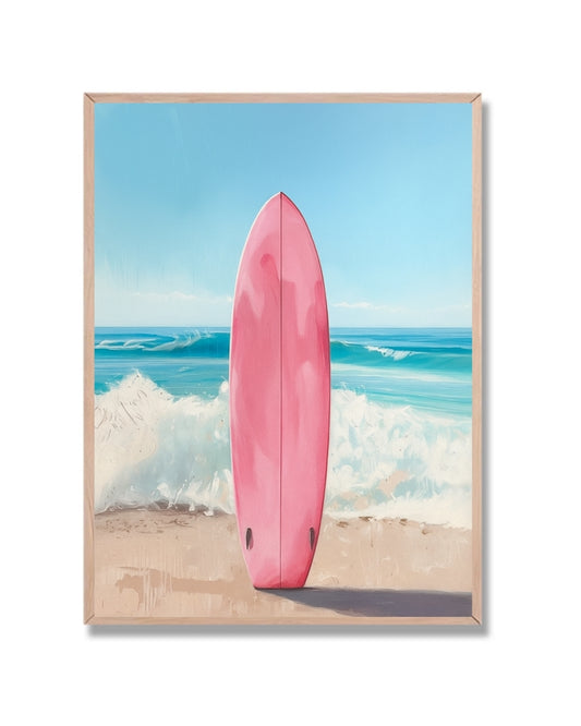 Tabla de surf rosa