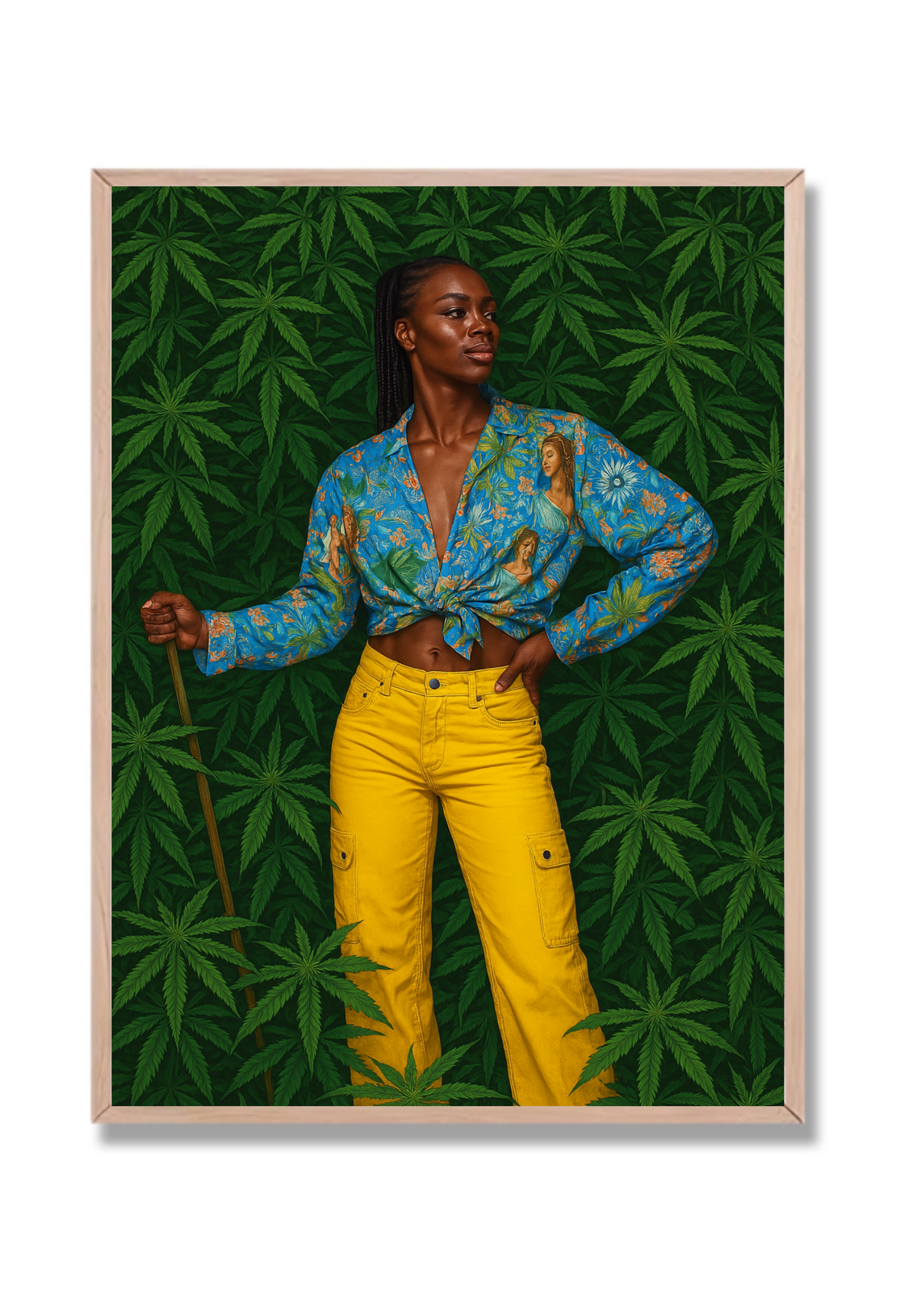 Mujer Plantas Verdes