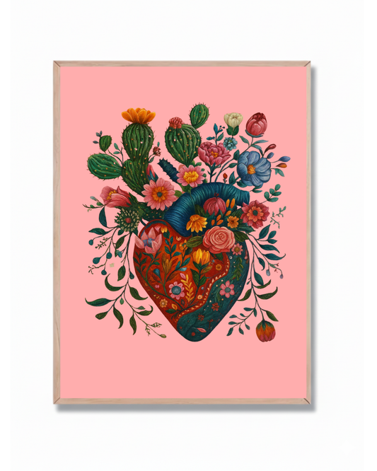 Corazón con Cactus