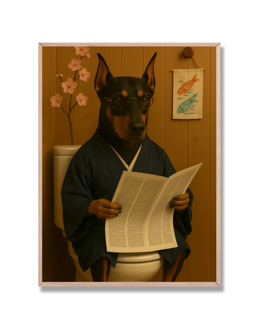 Doberman baño
