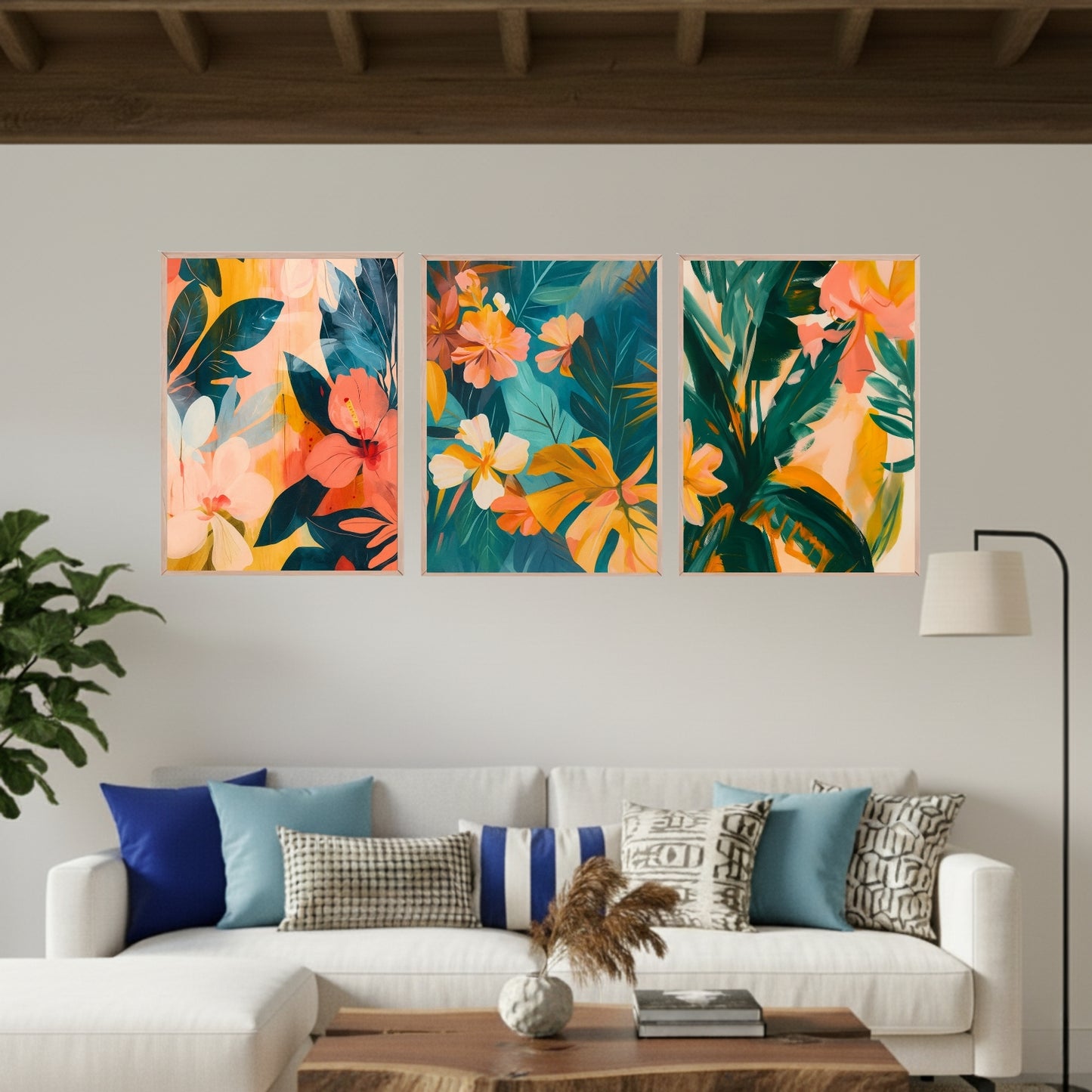 Set de 3 Flores del Trópico