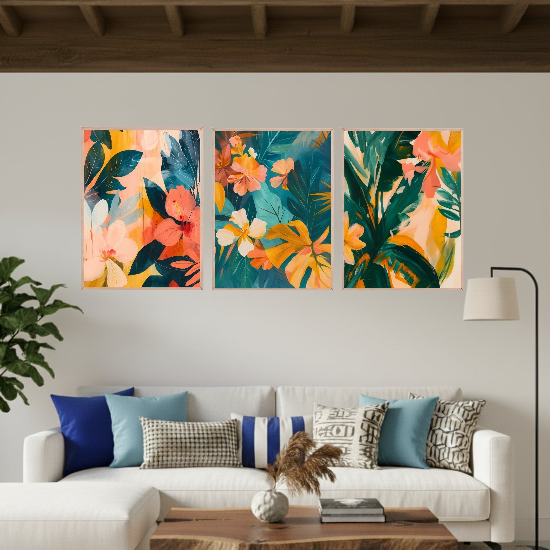 Set de 3 Flores del Trópico