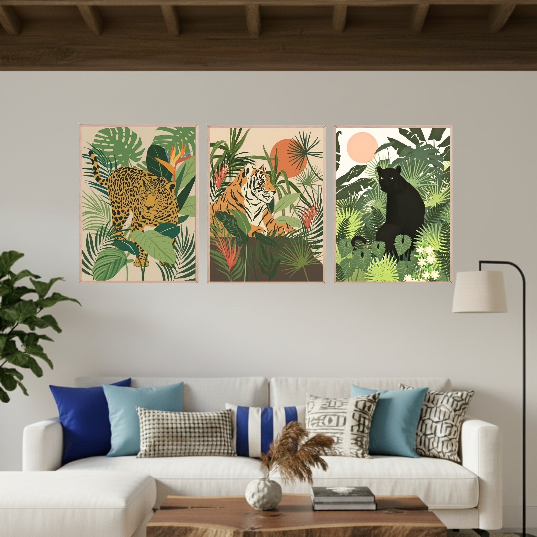 Set de 3 Felinos de la Jungla