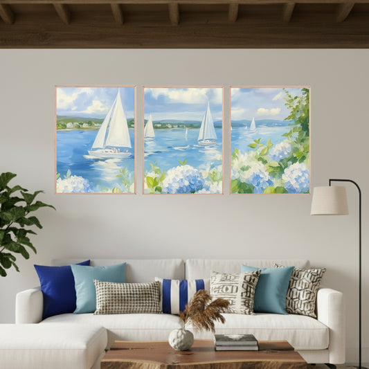 Set de 3 Mar y Veleros