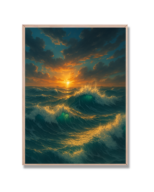 Olas al atardecer