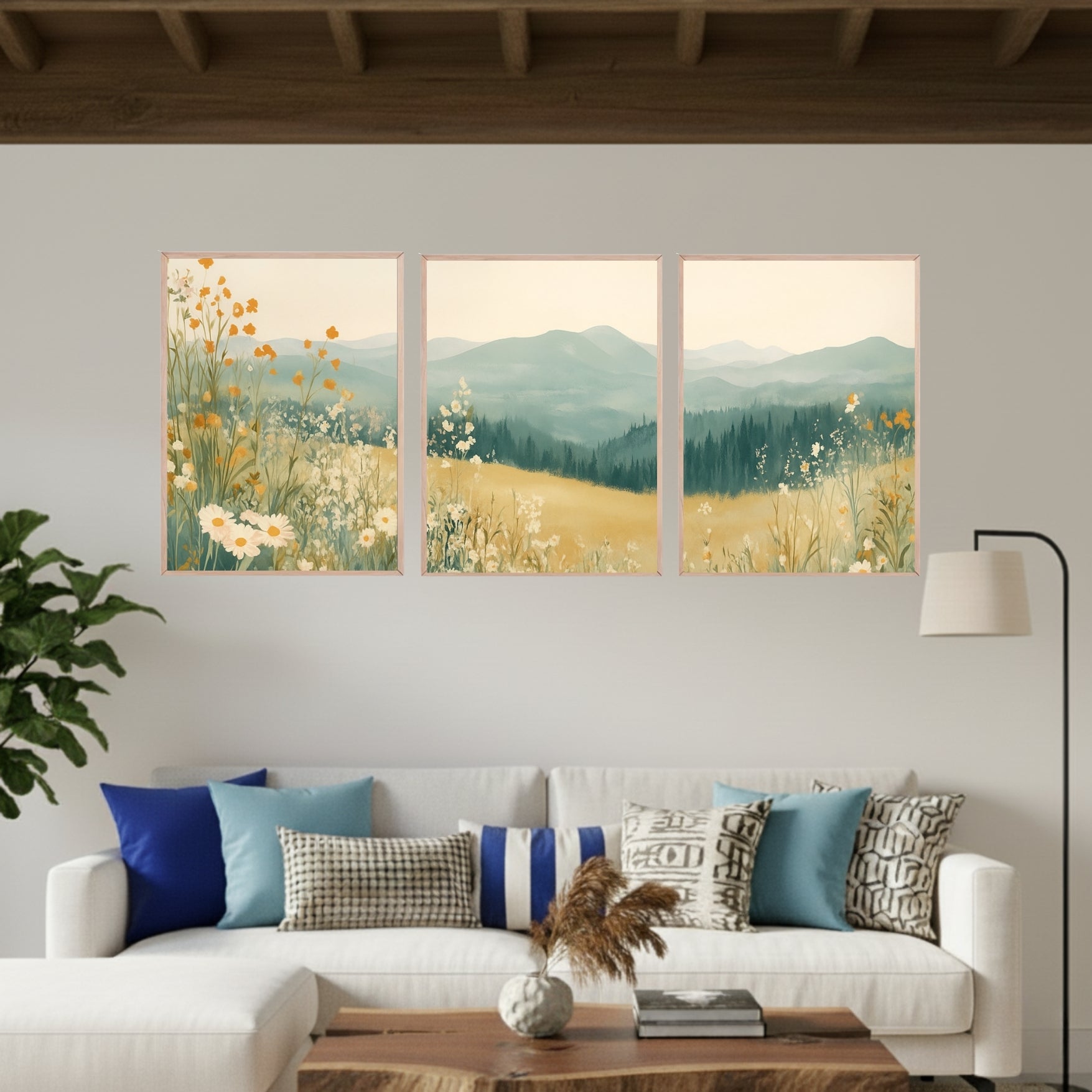 Set de 3 Montañas Floridas