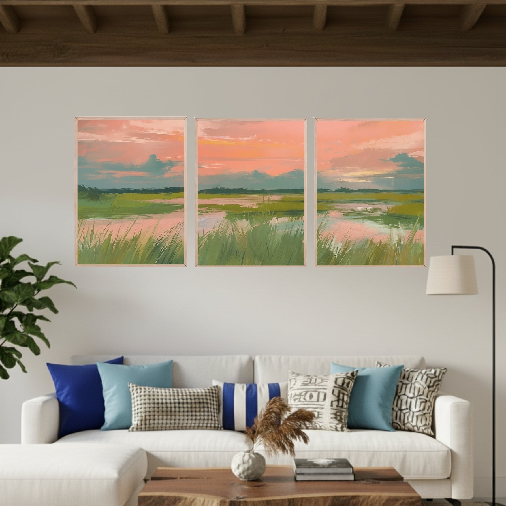 Set de 3 Atardecer en el Campo