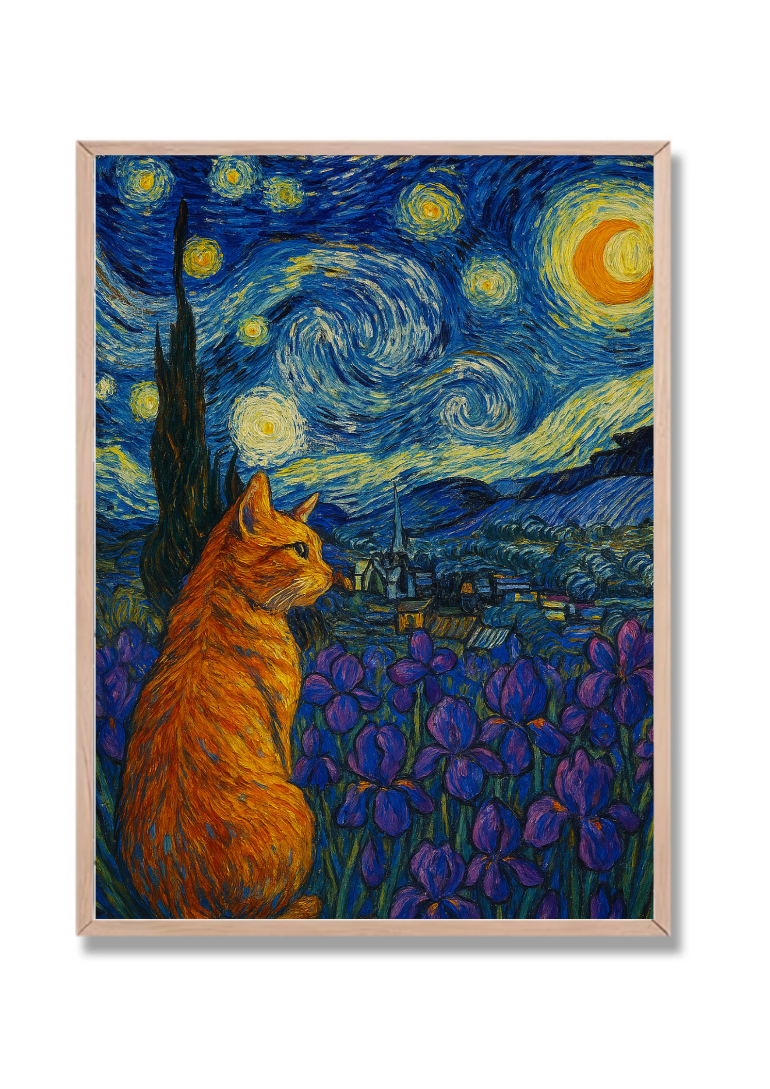 Gato Noche Estrellada