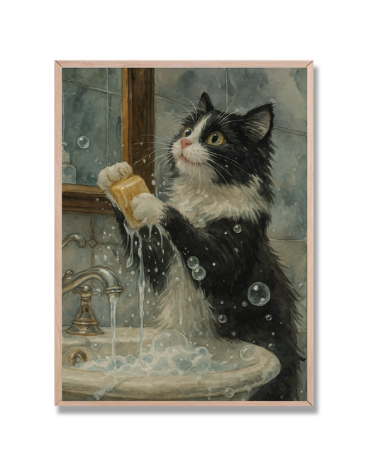 Gato baño 11