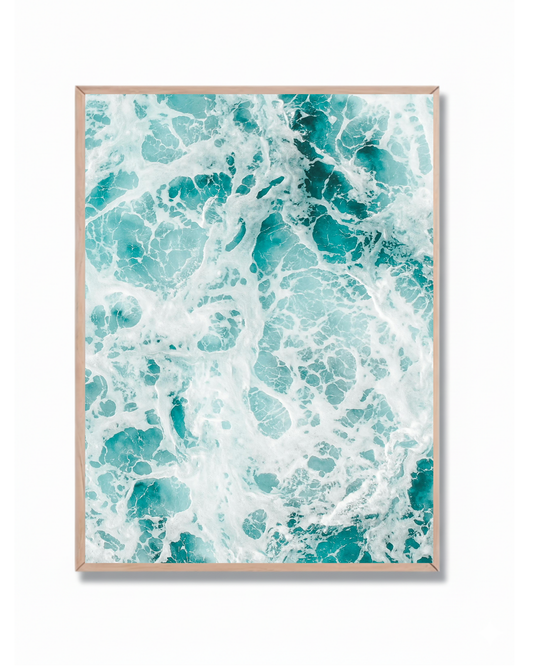 Espuma del mar turquesa