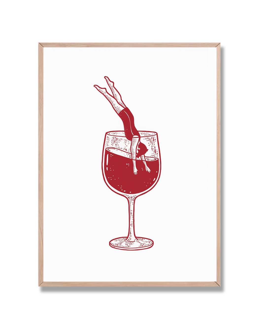 Clavado en copa de vino