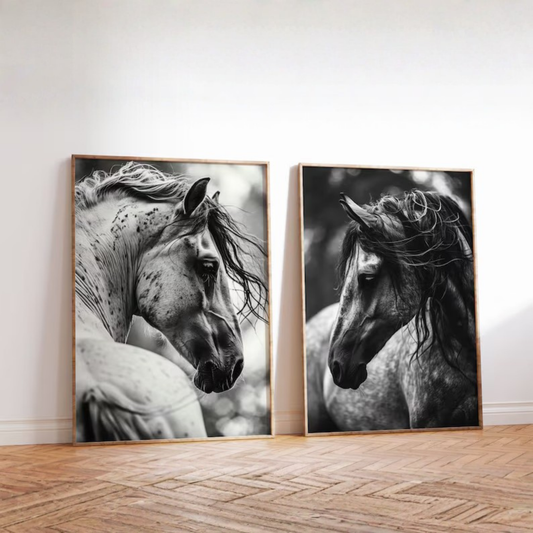 Set de 2 Caballos en Carbón