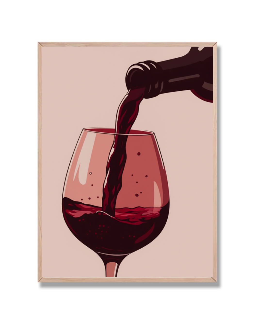 Botella y copa de vino