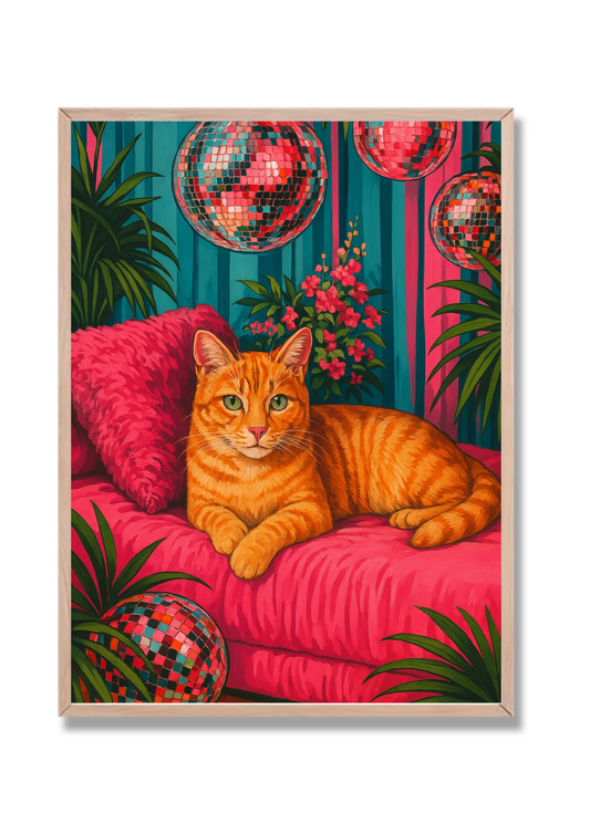 Gato Sofa Rosa