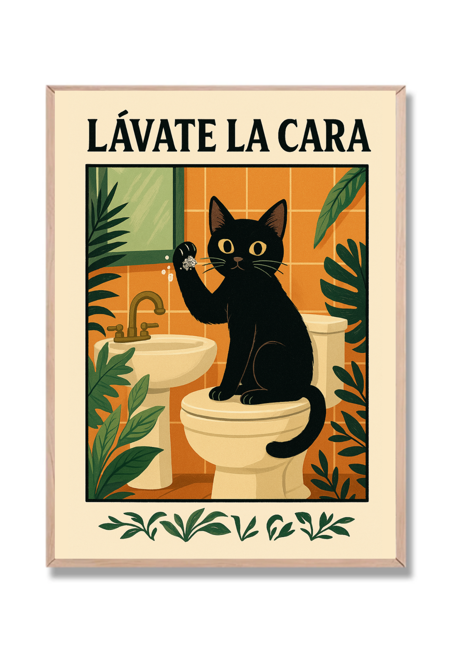 Gato Lávate la cara