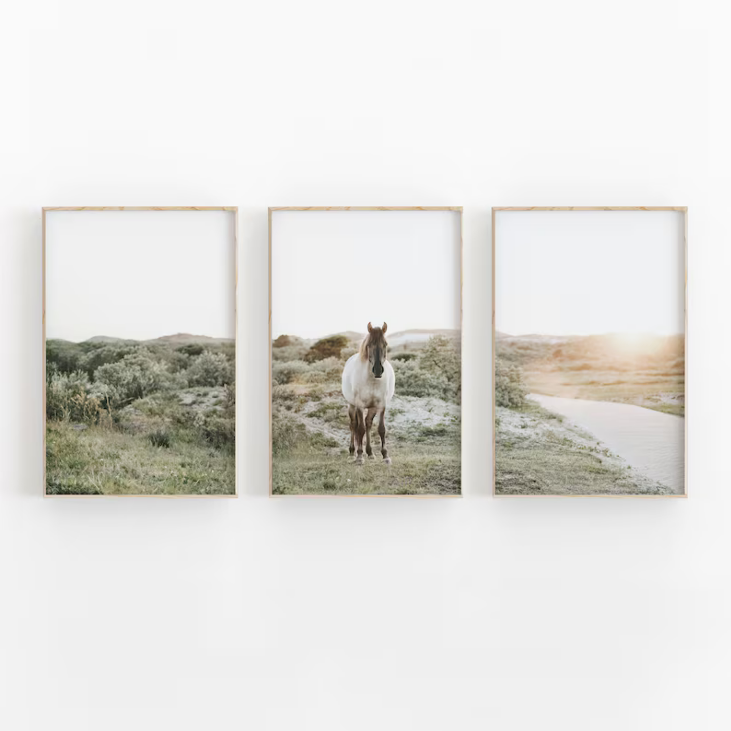 Set de 3 Caballo entre Dunas