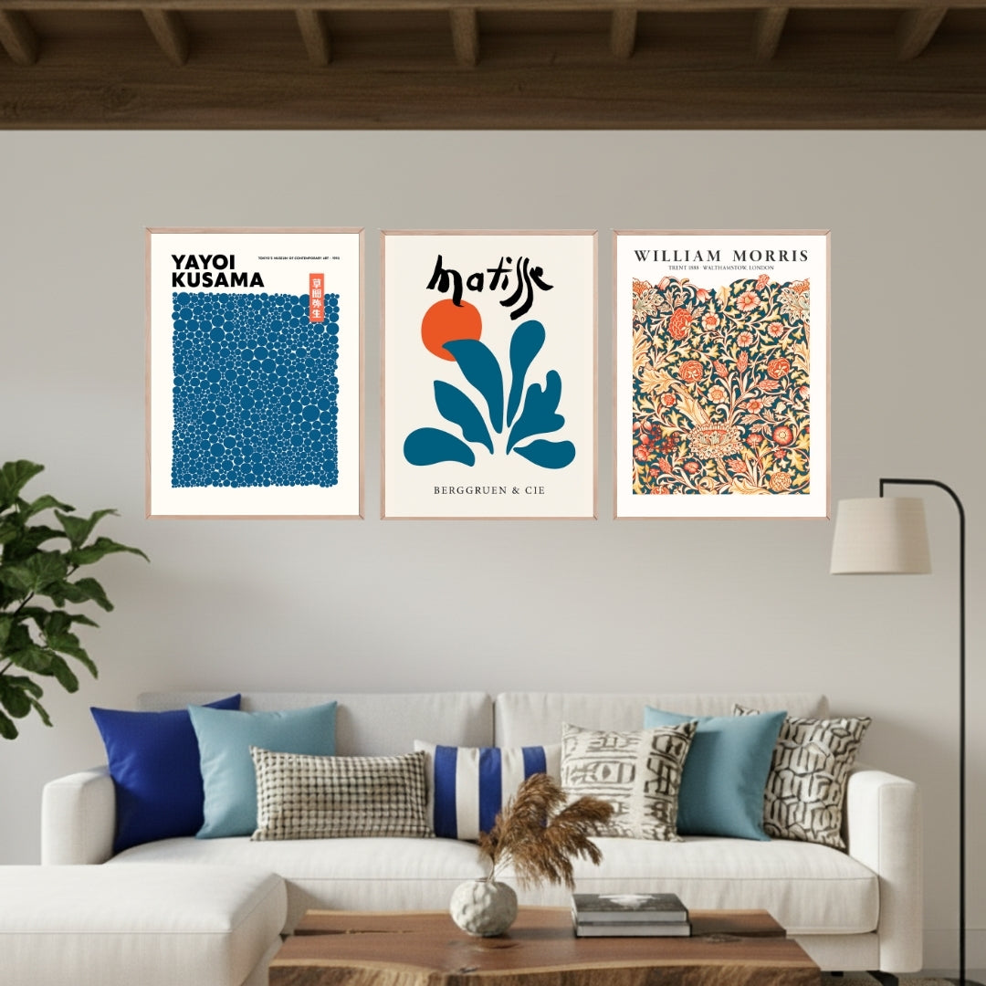 Set de 3 Azul & Terracota