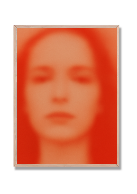 Mujer rojo difuso