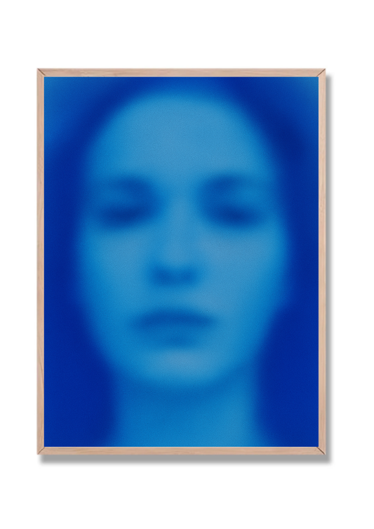 Mujer azul difuso