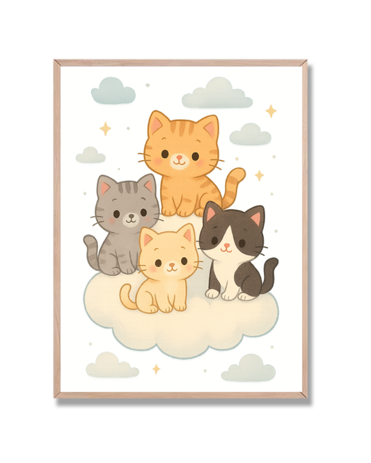 Gatitos en nube Infantil 1