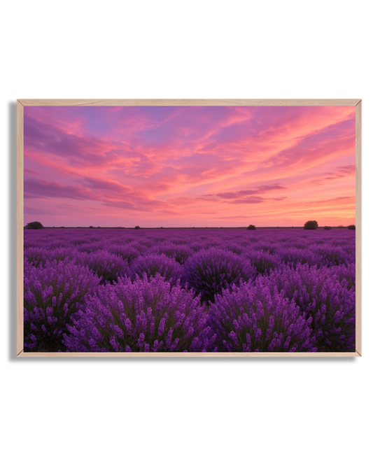 Campo de lavanda al atardecer