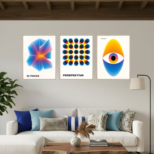 Set de 3 Abstractos Ópticos #1