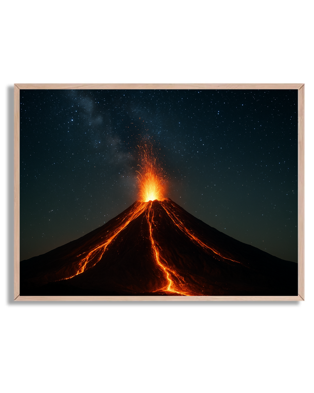 Erupción bajo las estrellas