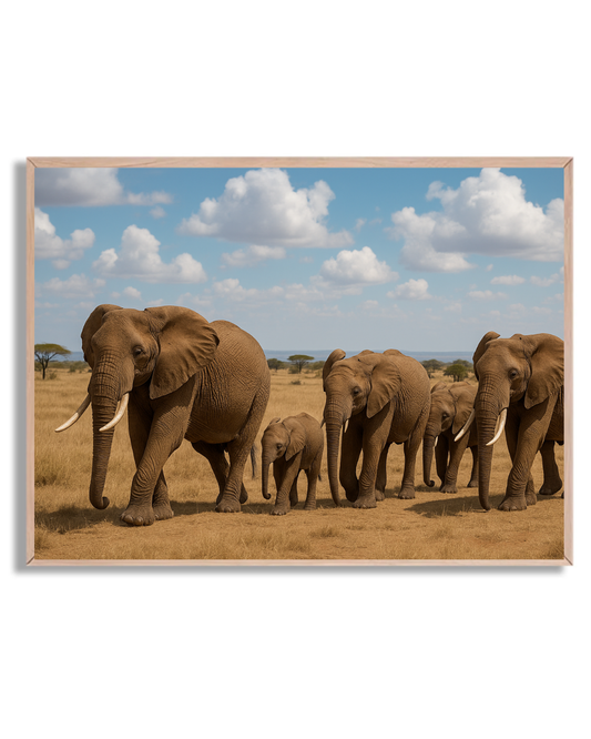 Elefantes caminando en África
