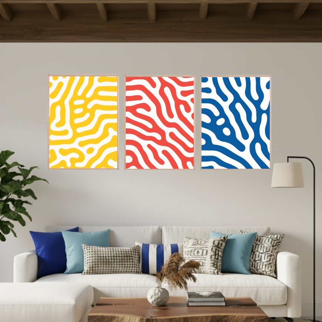 Set de 3 Abstracto Colores #2