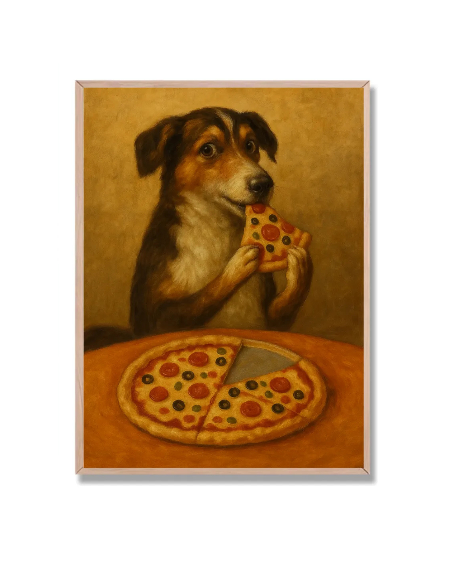 Perro con Pizza