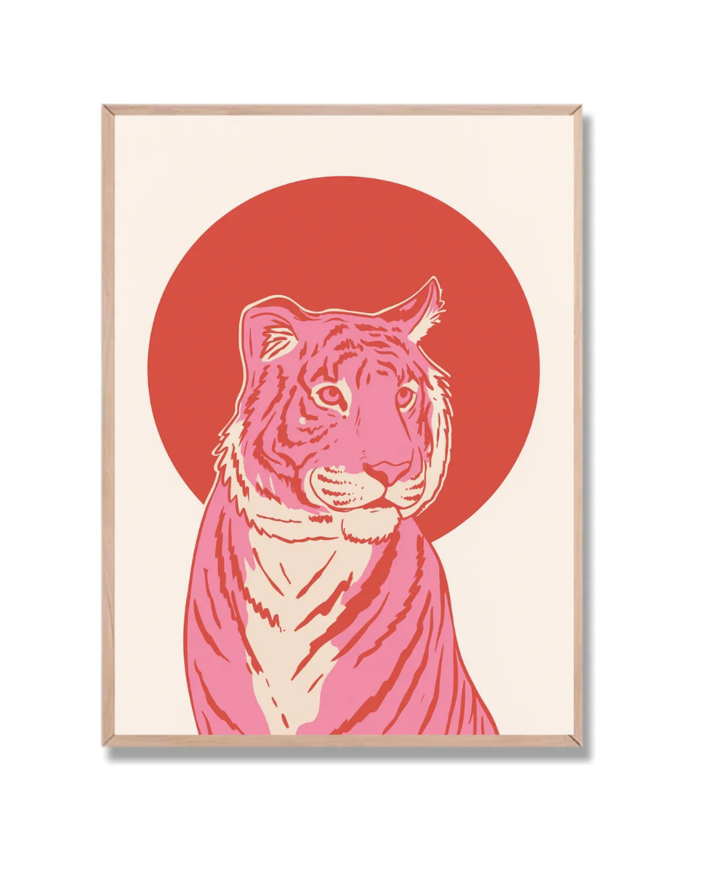 Tigre pop art rosa