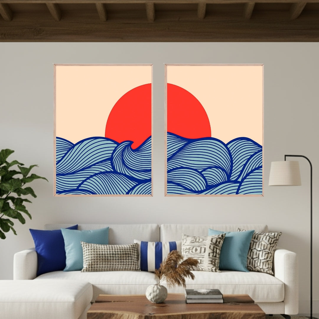 Set de 2 Sol y Ondas