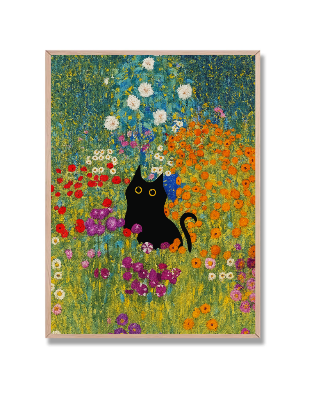 Gato en Jardín de Klimt