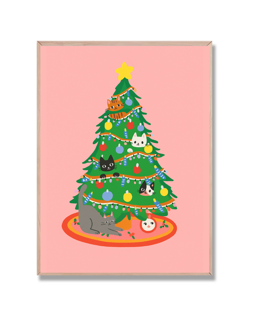 Árbol de Navidad con Gatos
