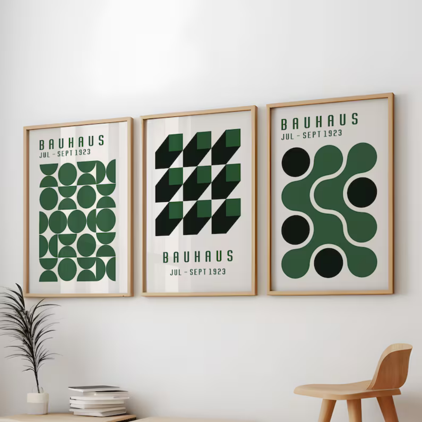 Set de 3 Bauhaus Verde Bosque