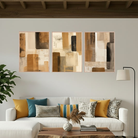 Set de 3 Abstracto Terracota