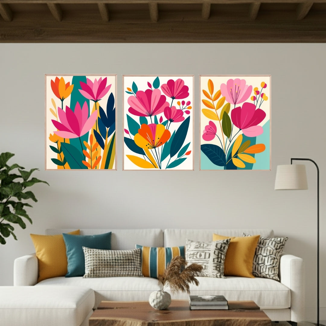Set de 3 Floral Vibrante