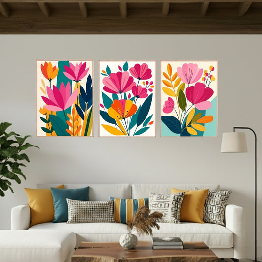 Set de 3 Floral Vibrante