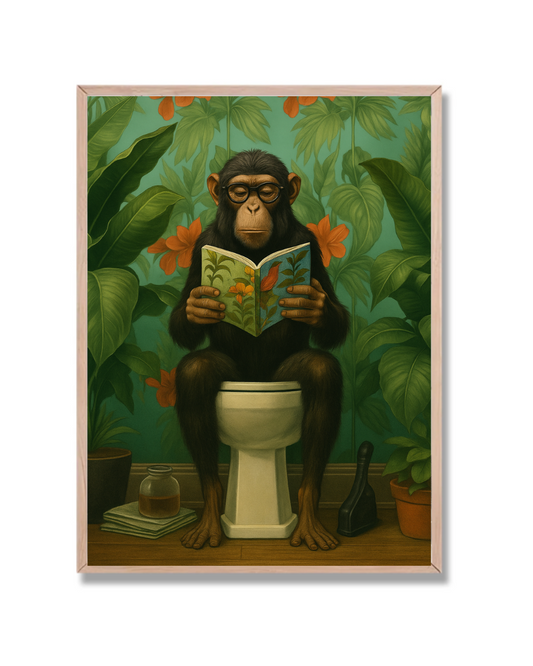 Mono en el baño