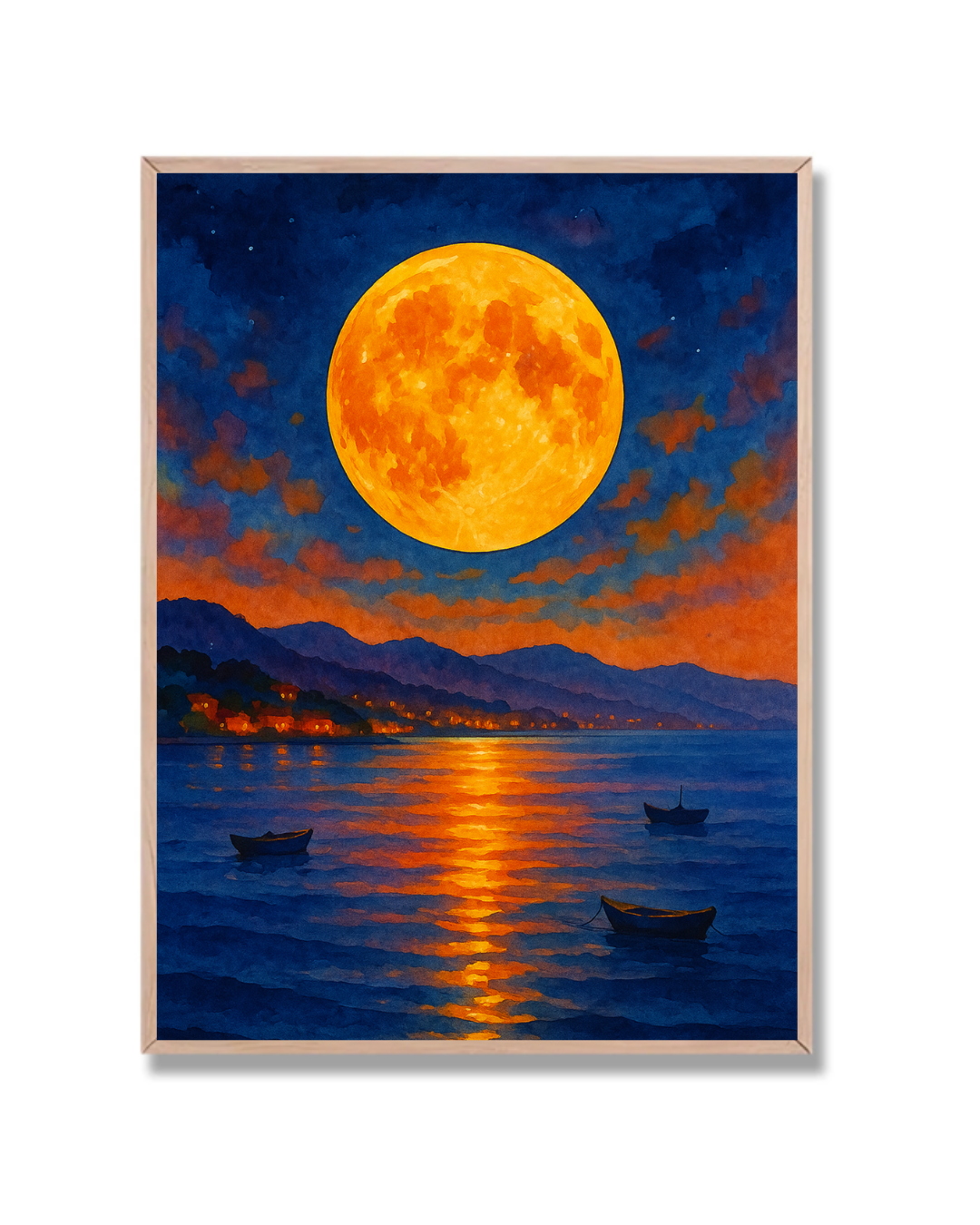 Luna llena sobre el mar