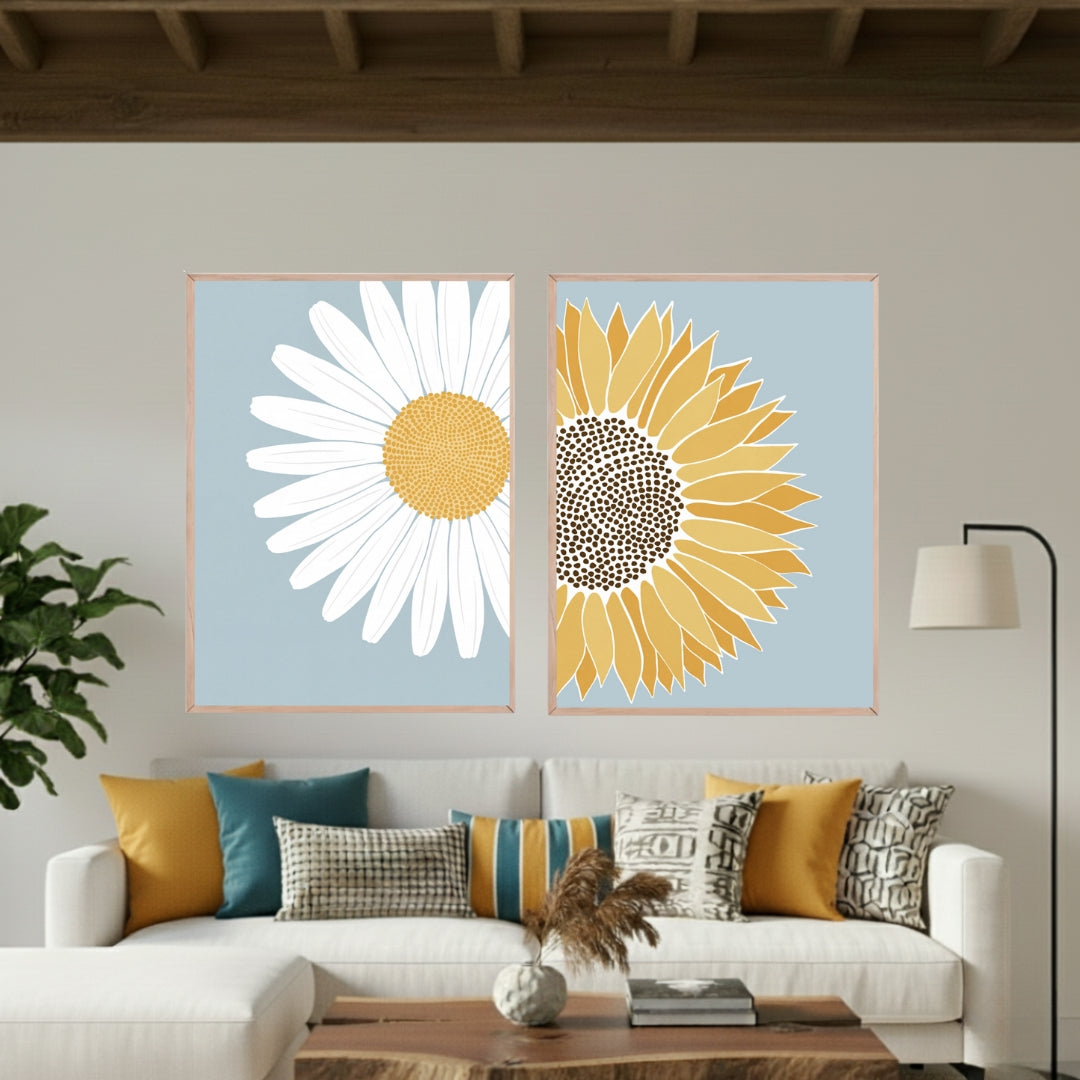 Set de 2 Girasol y Margarita