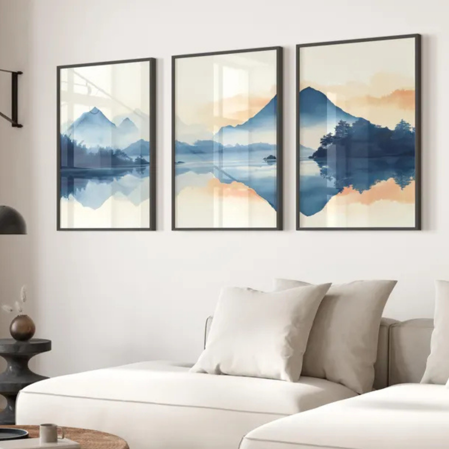 Set de 3 Montañas al Atardecer