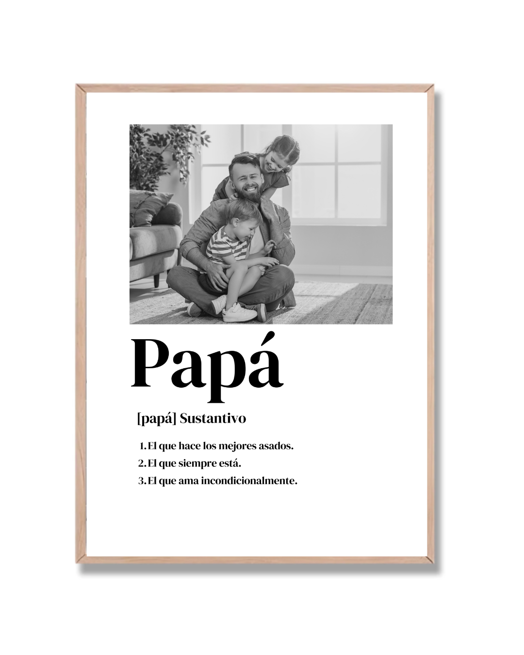 Papá con 1 foto tuya a elección