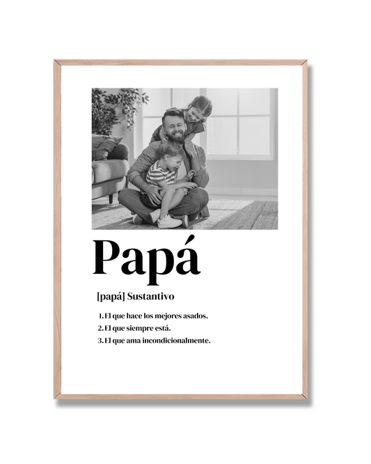 Papá con 1 foto tuya a elección