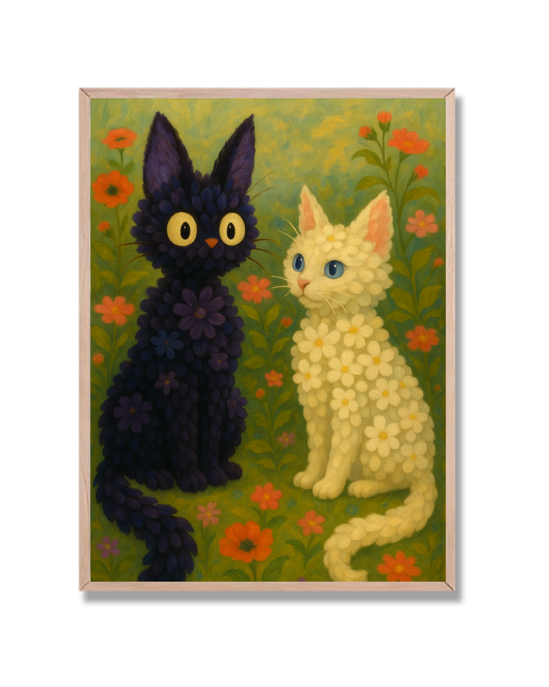 Gatos de flores
